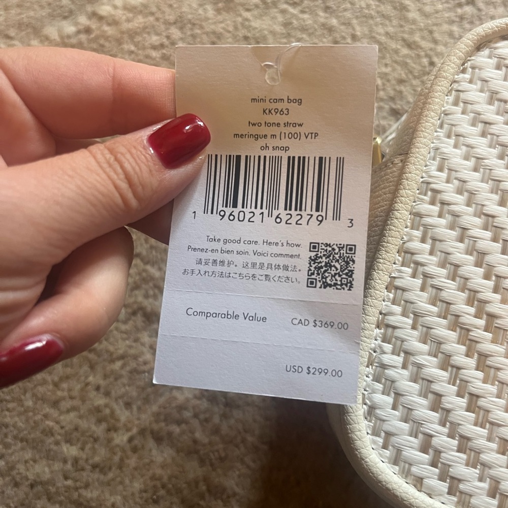 Kate Spade Ivory Woven Crossbody Bag - Picture 7 of 9